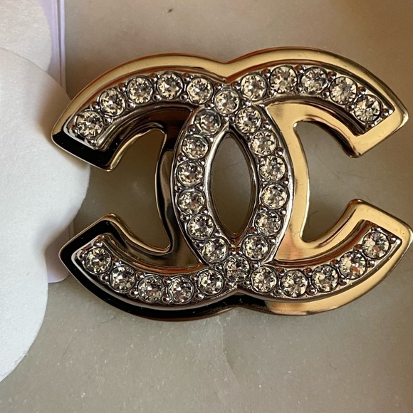 NWT Chanel Brooch gold tone with crystals - Picture 11 of 16